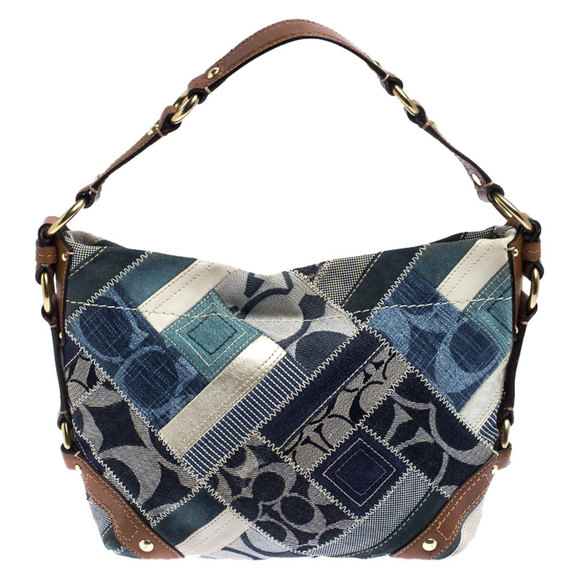 Coach | Bags | Coach Multicolor Patchwork Leather And Fabric Carly Hobo ...